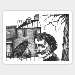 Poe's Raven at Baltimore House Sticker